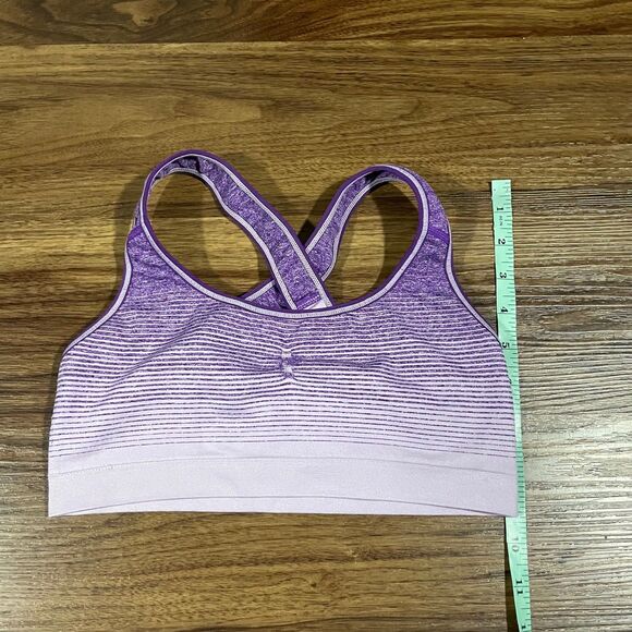 Aerie Seamless Crossback Sports Bra Womens Size Medium Purple Ombre - Picture 4 of 5